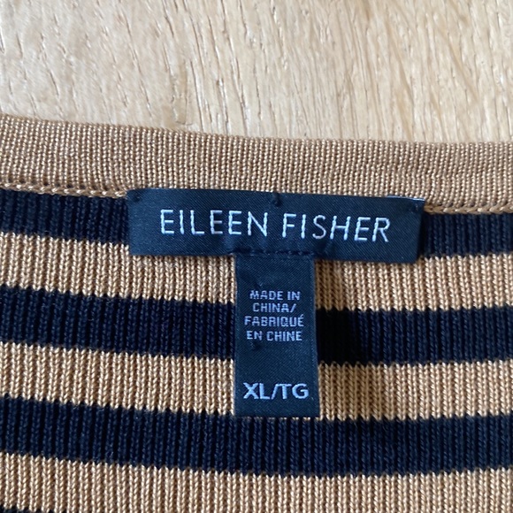 Eileen Fisher Silk Tencel Stripe sweater XL EUC - Picture 9 of 10